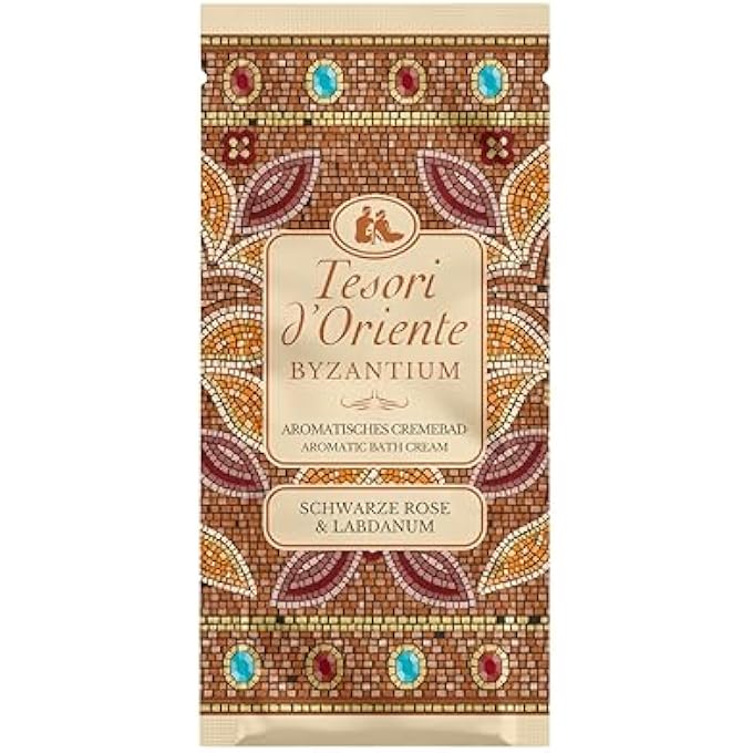 TESORI D'ORIENTE Bath Bag 'Byzantium' Aromatic Bath with Black Rose and Labdanum Body Care for the Bathtub Wellness Ritual Body & Senses 40 ml - Image 1